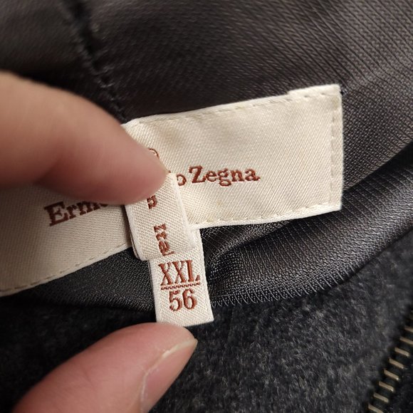 Ermenegildo Zegna Mens Full Zip Jacket Size XXL Black Made In Italy - Picture 8 of 11